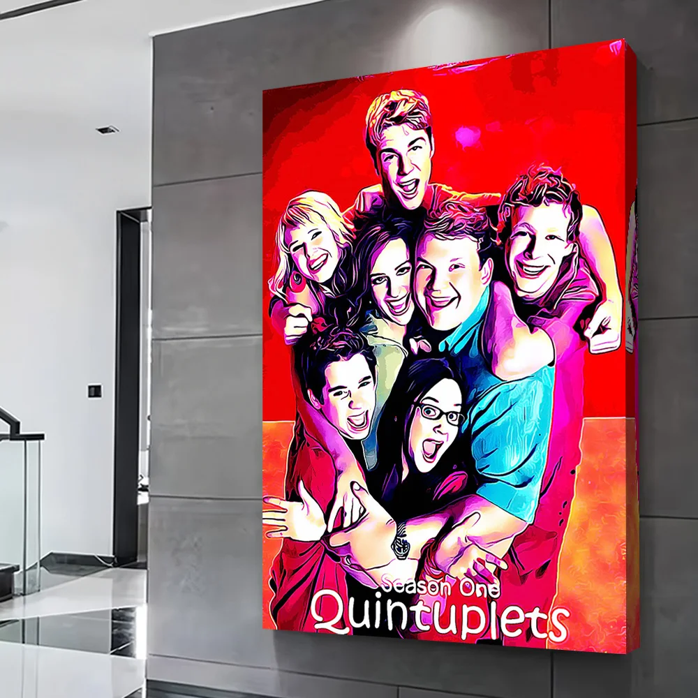 ملصق Quintuplets لوحة قماشية مطبوعة قابلة للتخصيص للصور جدار الفن ديكور المنزل غرفة فاخرة تزيين الداخلية #2