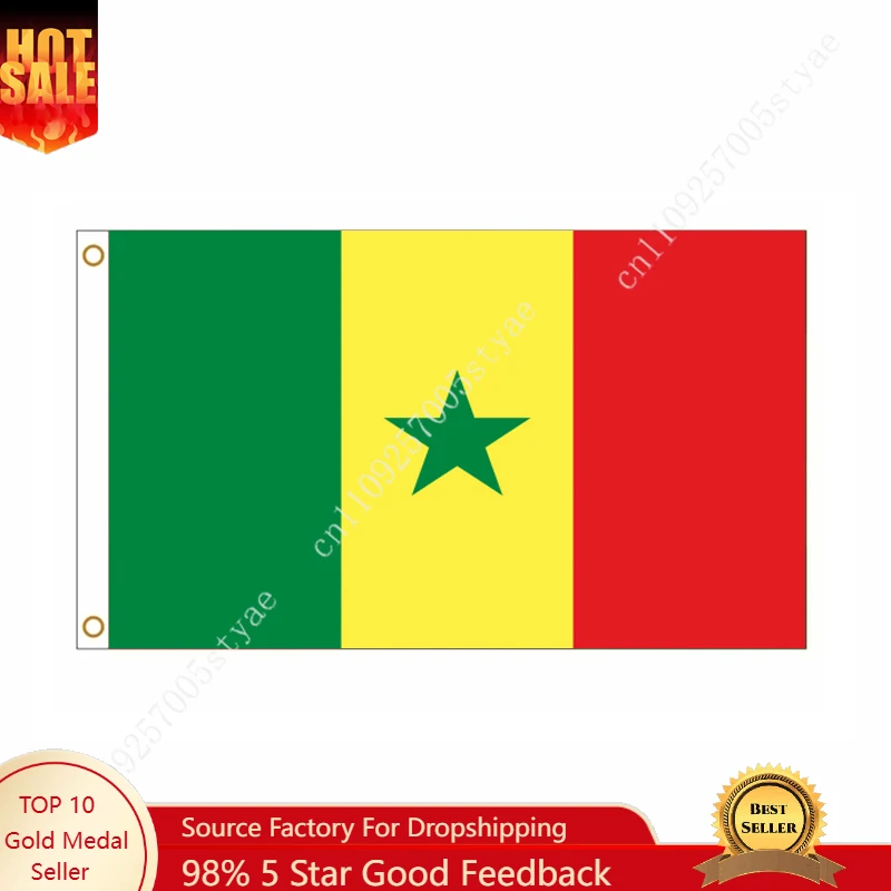 علم السنغال أعلام السنغال الوطنية الجدار الديكور علامة راية ملصق للخارجية داخلي 90x150 سنتيمتر جمهورية السنغال ناتي #1