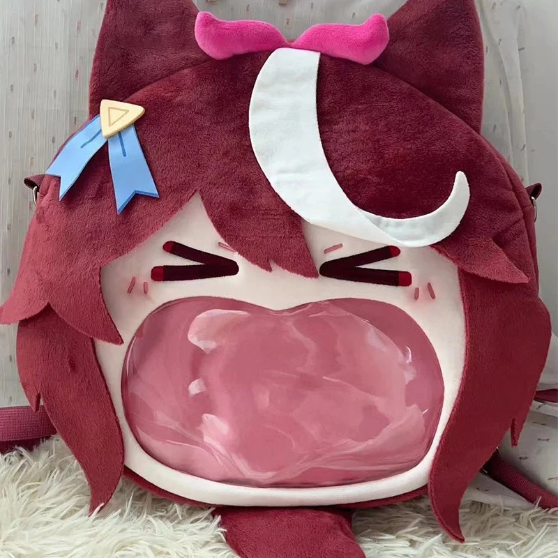 Anime Tokai Teio Cosplay Plush Bag Laugh Face Transparent Itabag Backpack Lolita Women Crossbody Shoulder Bag Wallet In Stock