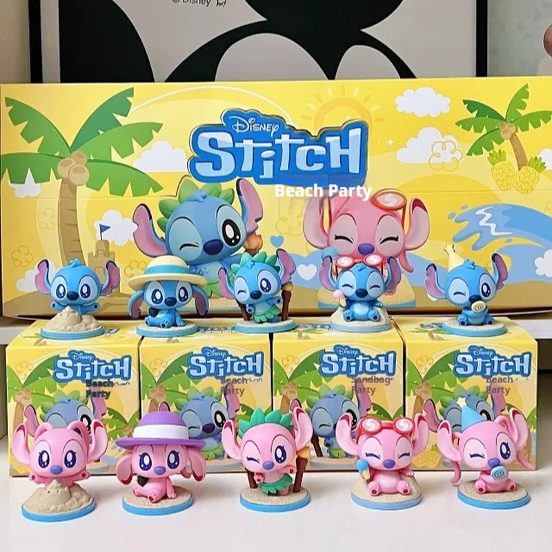 

Горячая Дисней Стич Ангел Пляжная вечеринка Слепая коробка Стич Модель Куклы Мультфильм Модные игрушки Декоративные детские коллекционные предметы Рождественский подарок