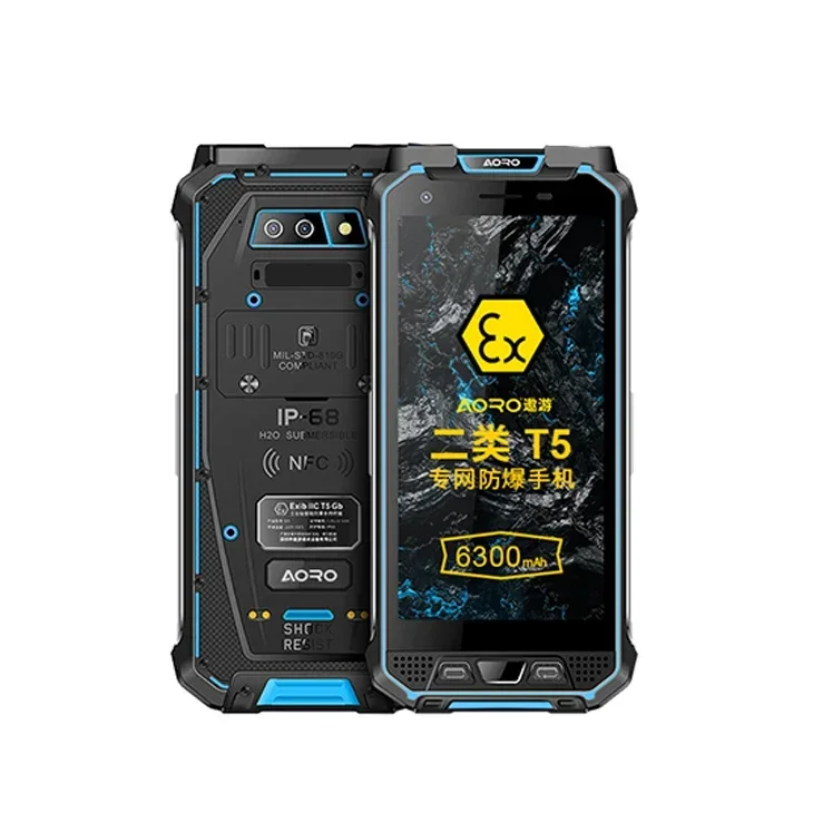 Hot sale Intrinsically Safe Android Phone 5.7inch Portable UHF RFID Reader Barcode Scanner Ex Phone Rugged Smartphone ATEX Mobil
