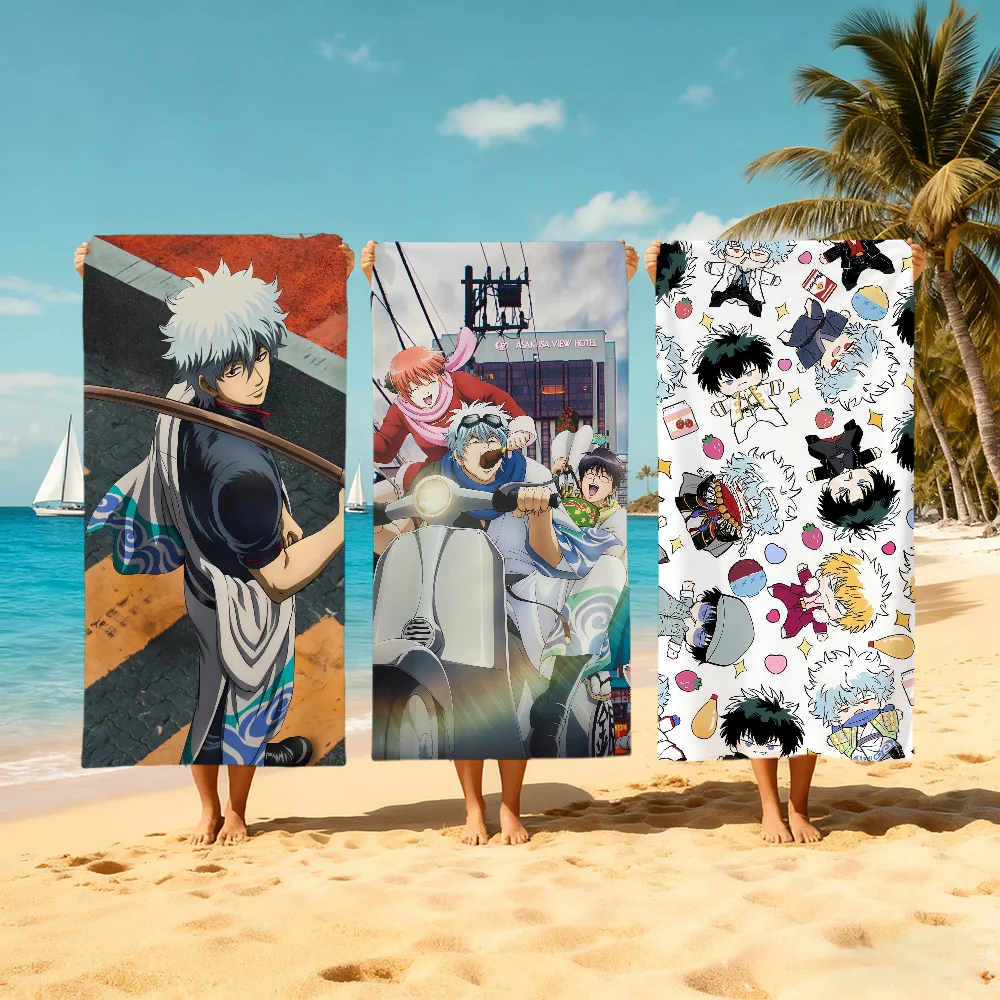 

Пляжное полотенце G-gintama с изображением персонажей аниме, быстросохнущее, мягкое, для бассейна, в подарок для путешествий, спортзала, душа, кемпинга, спорта