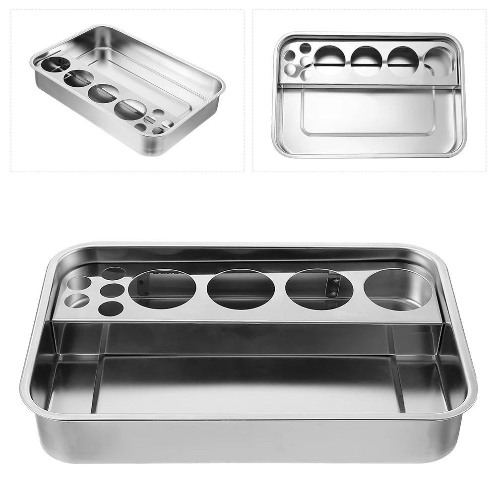 

1pc Stainless Steel Disinfection Tray Medical Tool Plate for Clinics Hospitals Laboratories Round Edge Anti-Scratch Easy