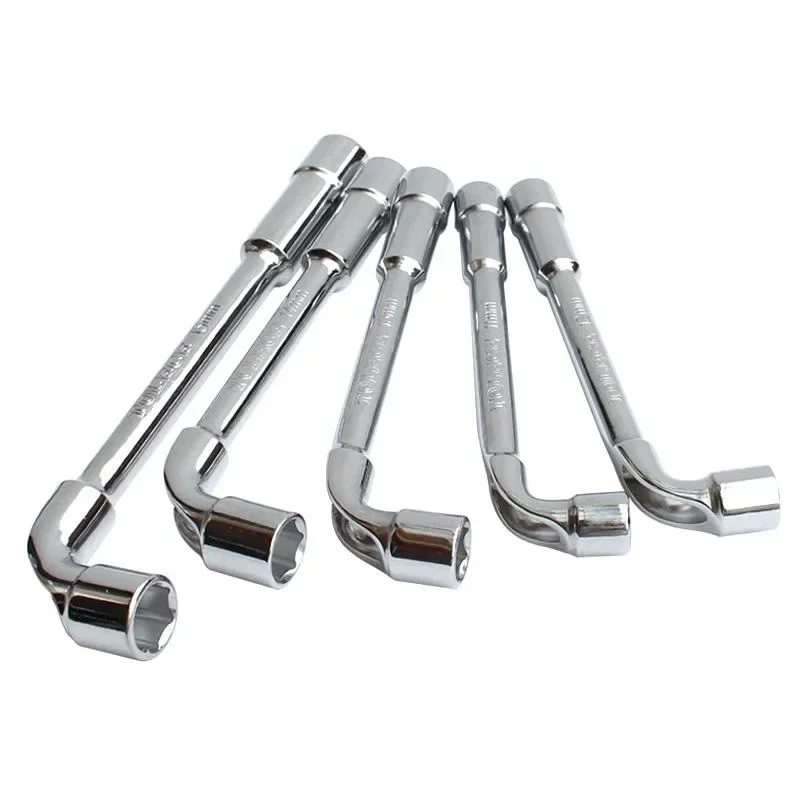 1Pcs L Type Pipe Perforation Elbow Wrench Set L Shaped Double Head Hex Socket Metric Wrench Set 6 Point 6 7 8 9 10 11 12mm