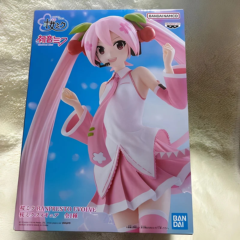 In Stock BANPRESTO Hatsune Miku BANPRESTO EVOLVE Sakura Miku PVC 22CM Anime Action Figures Model Collection Toy