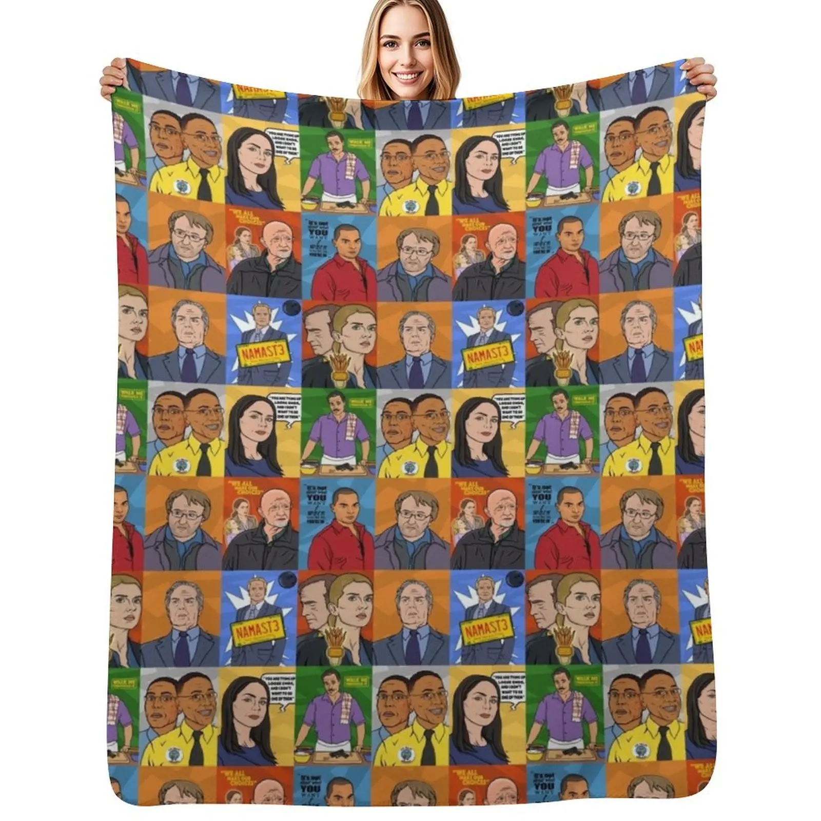 Better Call Saul Mosaic Characters Throw Blanket Winter beds Plush Heavy Fashion Sofas Moving Personalized Gift Blankets