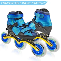 Adjustable Speed Skates for Kids,Speed Inline Skates Girls and for Boys, Outdoor & Indoor Inline Skates for Children ; Professio