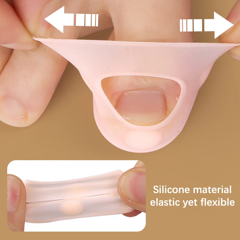 Corretor de polegar em gel de silicone, 2 peças, joanete, pé, hálux valgus, protetor, separador, alisador de dedo, ajustador