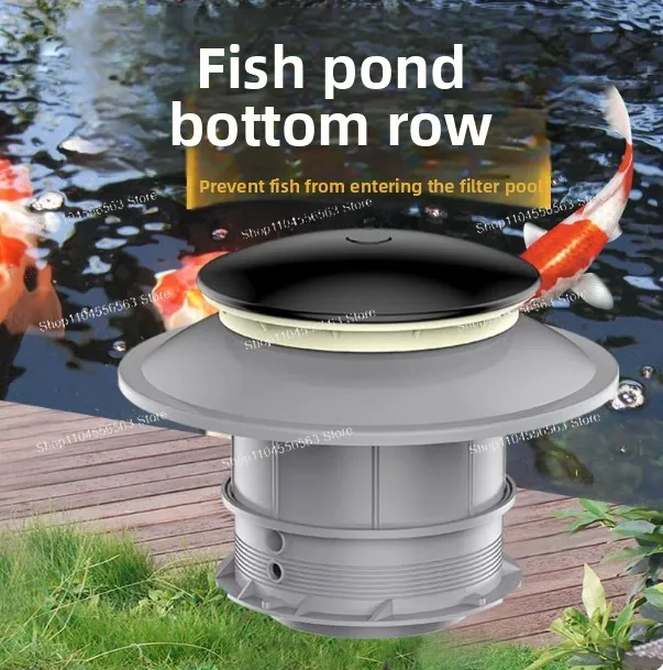 Drainage cover for fish pond, pool bottom filtration equipment can be connected to an oxygenating pump