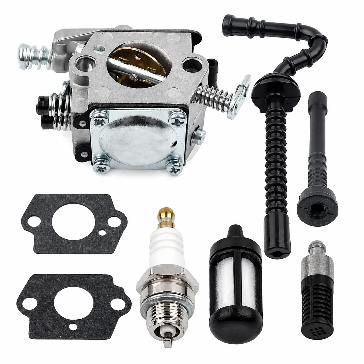 Carburetor Kit w/ Gaskets Fuel/Oil Filter For Stihl MS250/230/210 025/023/021 Replaces 11236479400/11233587701/11236403800 WT-28