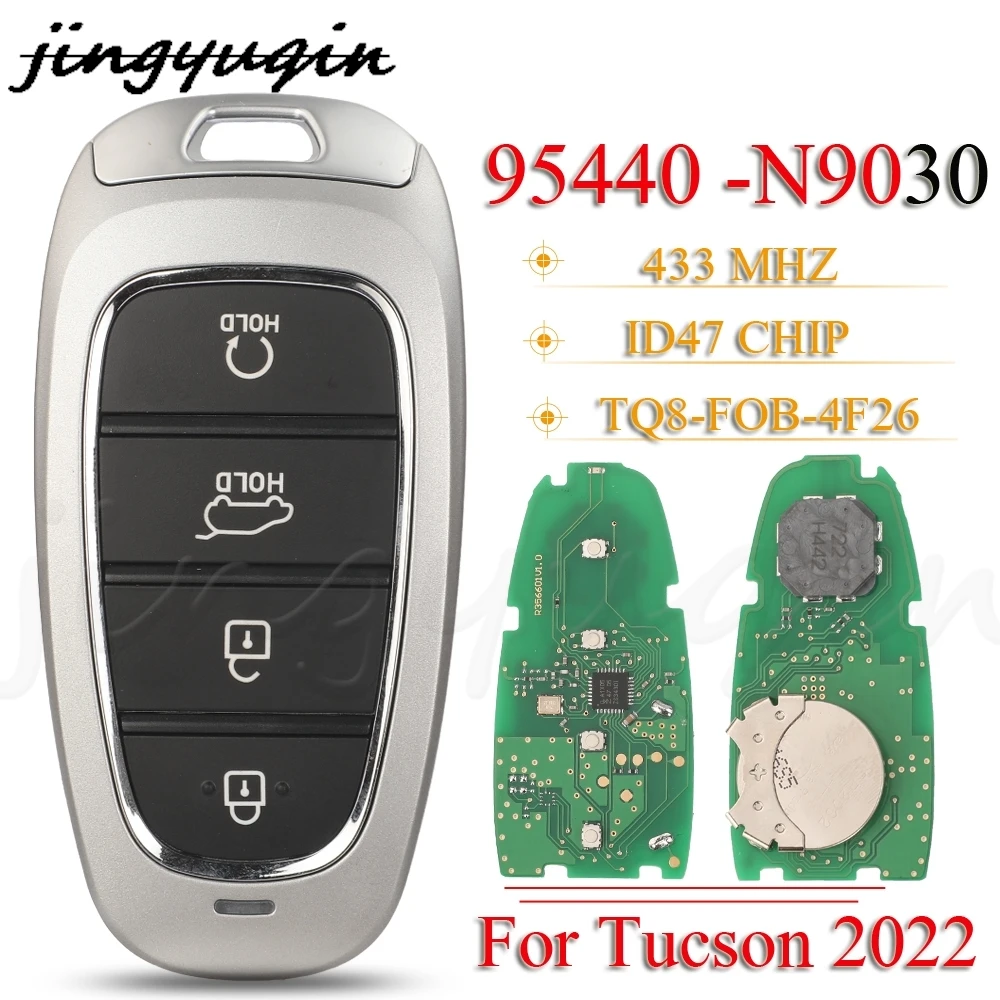 JYQ 95440-N9030 TQ8-FOB-4F26 4B Inteligentny zdalny kluczyk samochodowy 433MHz ID47 Chip do Hyundai Tucson 2022 Auto Fob Contol Keyless Go