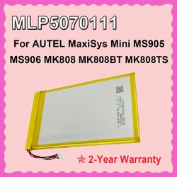 MLP5070111 For AUTEL MaxiSys Mini MS905 MS906 MK808 MK808BT MK808TS Series Battery 3.7V 18.68Wh 5050mAh Replacement In Stock