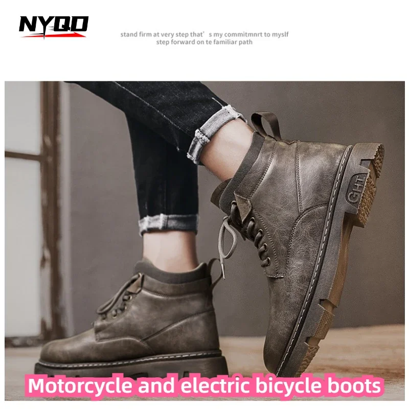 

Winter Motorcycle Electric Bicycle Martin Boots Motorcycle Shoes Outdoor Desert Boots Hiking Leisure Sports Warm Cotton Shoes