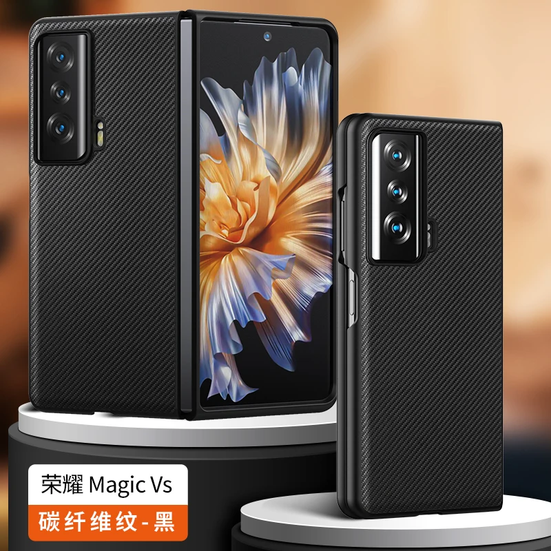 Custodia in pelle Kevlar per Honor Magic V2 5G,Magic V2 RSR,Magic Vs2,Magic Vs Ultimate cover posteriore per telefono