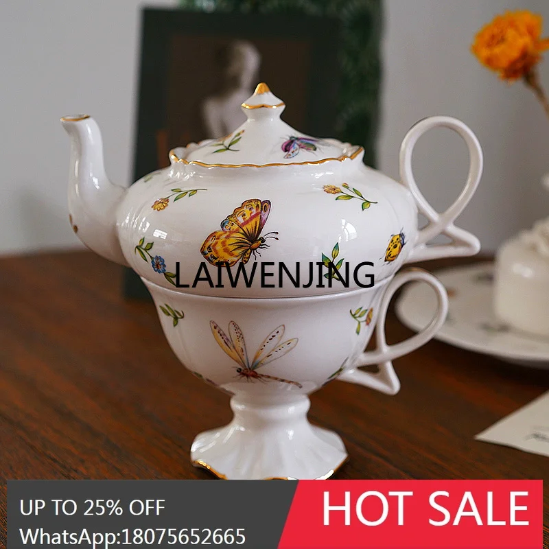 exquisite life high-end palace style ceramic child and mother double-layer coffee pot
