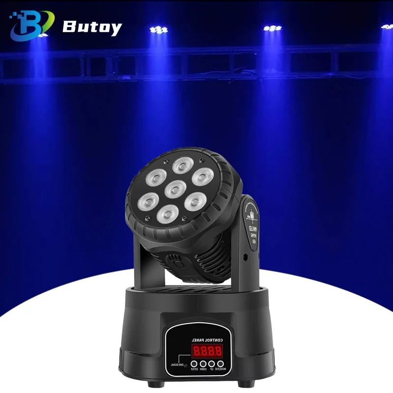 10W Par Light RGBW LED 4IN1 Shake Head Light Beam Stage Effect DMA 512 Controller Voice Controlled Rotating Party DJ Disco