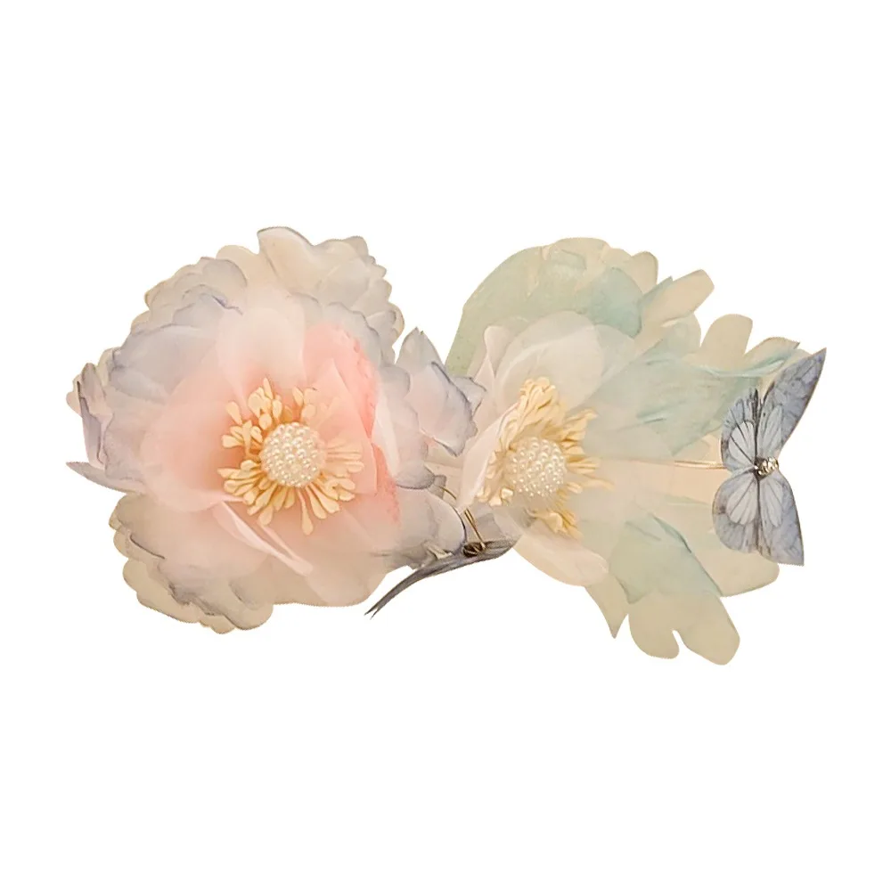 أنيقة البلاستيك زهرة الشعر كليب فراشة رومانسية الشعر مخلب الجانب الانفجارات كليب زهرة الجانب كليب الأطراف #4