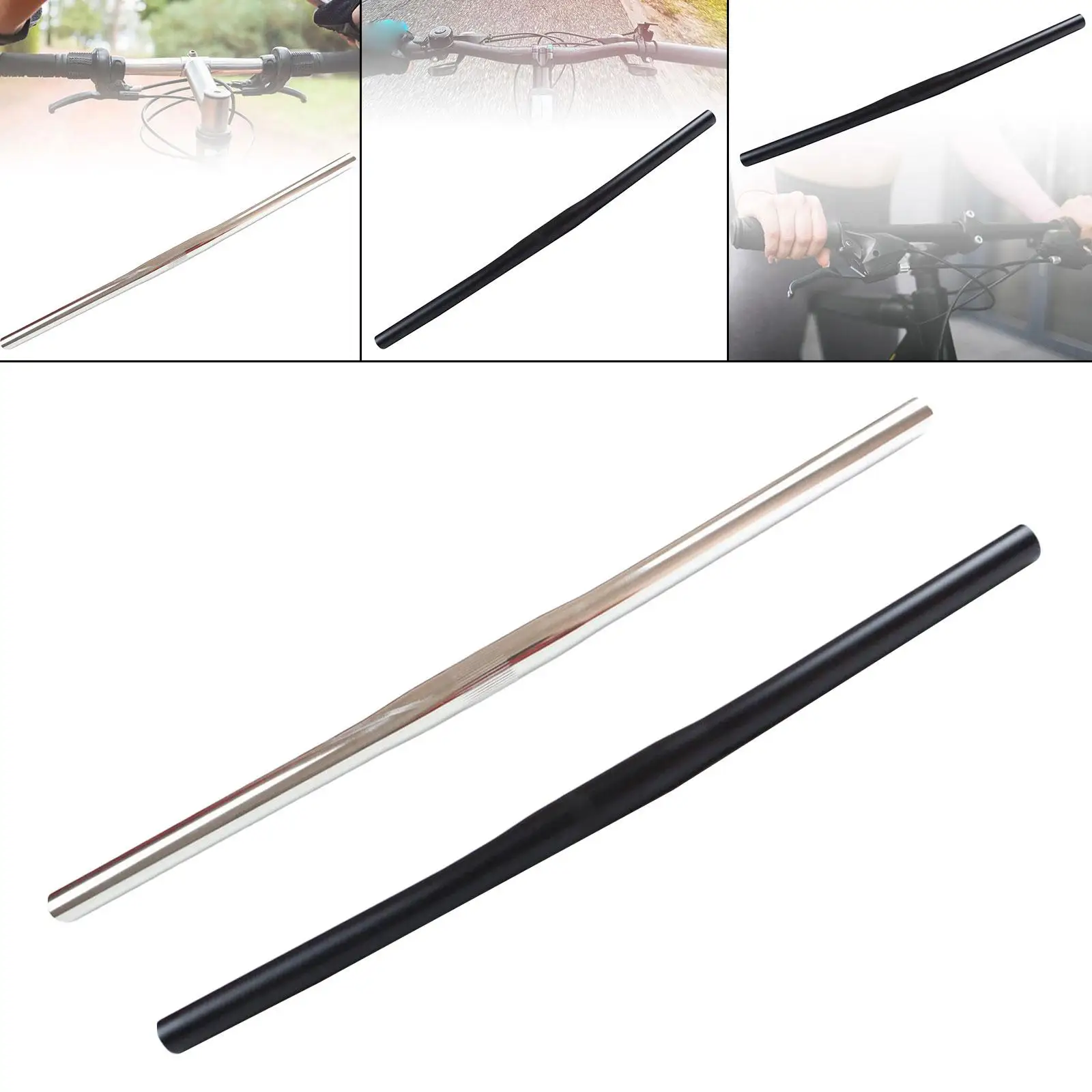 مقود الدراجة من سبائك الزنك بطول 500 مم 25.4 مم مقود مستقيم لركوب الدراجة الجبلية #1