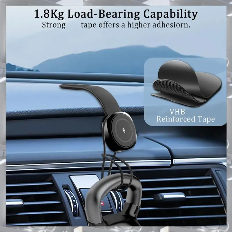 Hot Selling-Magnetic Car Wireless Charger Fast Charging Car Phone Holder Center Control Screen For Iphone 15 14 13 12 Pro Max Mi