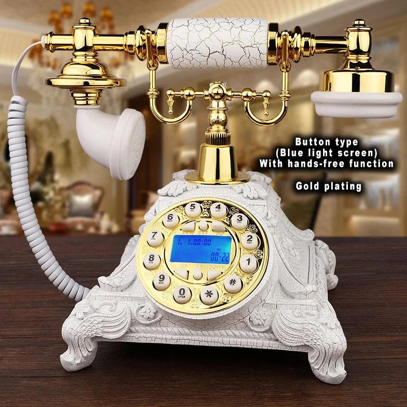 Retro American Style Rural Corded Fixed Telephones Europe Vintage Fashion Turntable Old Phone Nostalgic Landline Home Office