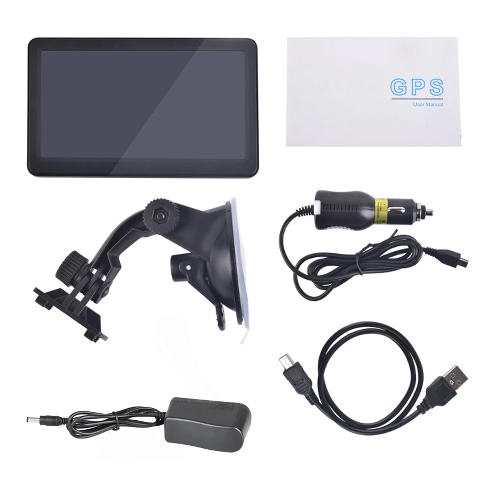 

1 SET 7-inch car mounted convenient GPS navigation system GPS Navigation 12 To 36V To 5V/1.5A High definition touch screen