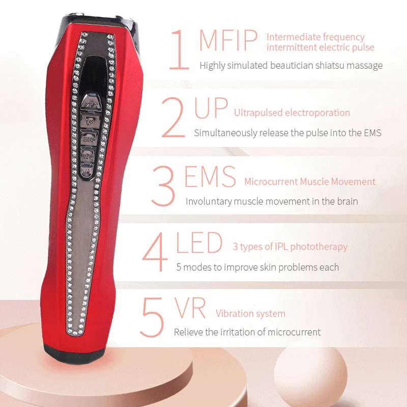 4in1 Multifunctional Skin Care Beauty Device Personal Radio Frequency Face Neck Lifting rejuvenation Anti Aging RF Equipment