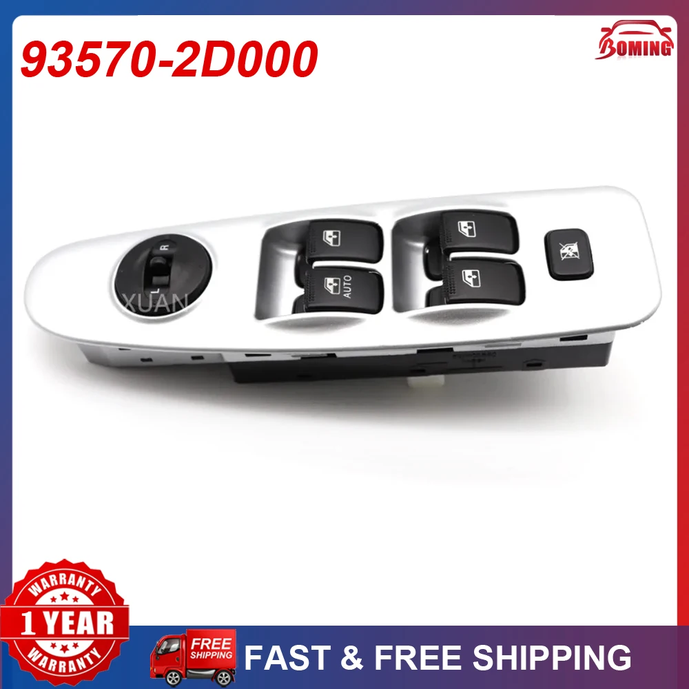 New Car Front Left Driver Side Power Window Master Control Switch Button 93570-2D000 For Hyundai Elantra 2.0L 2001-06 935702D000