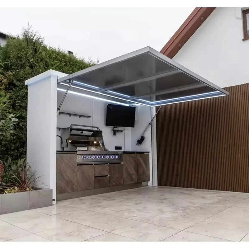 Customized Stainless Steel Outdoor Kitchen Set with Bbq and Fridge Outdoor Kitchen