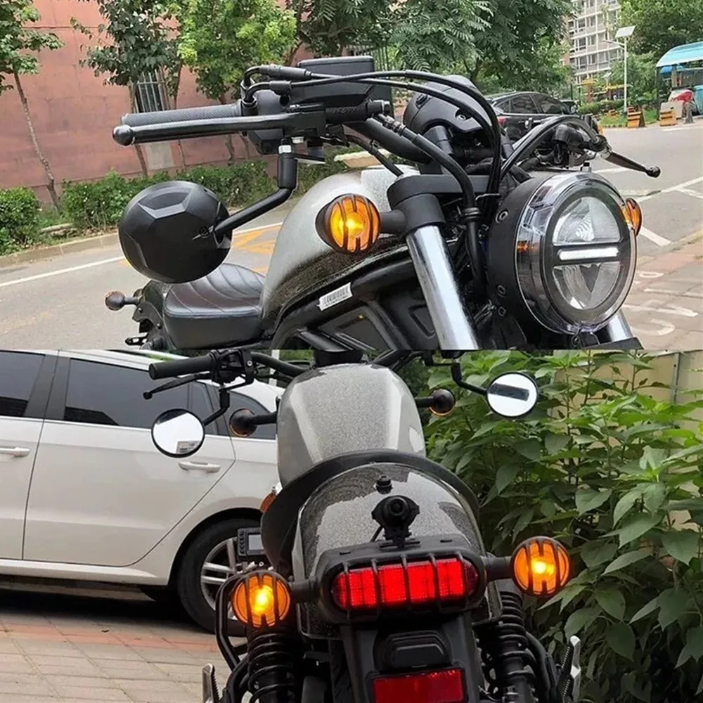 Motorcycle Front Rear Turn Signal Indicator Light Brake Tail Lamp Guard Protection Grill Cover For Honda Rebel CMX300/500 17-22