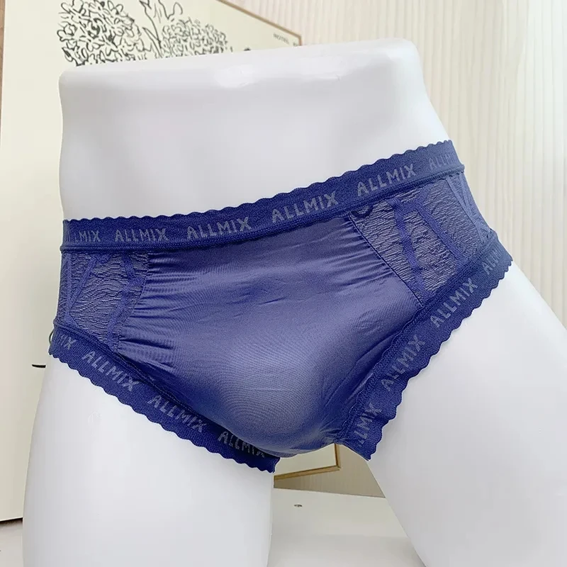Man\'s Lace Elastic Waist Briefs BF Gift Big Size 100kg can wear