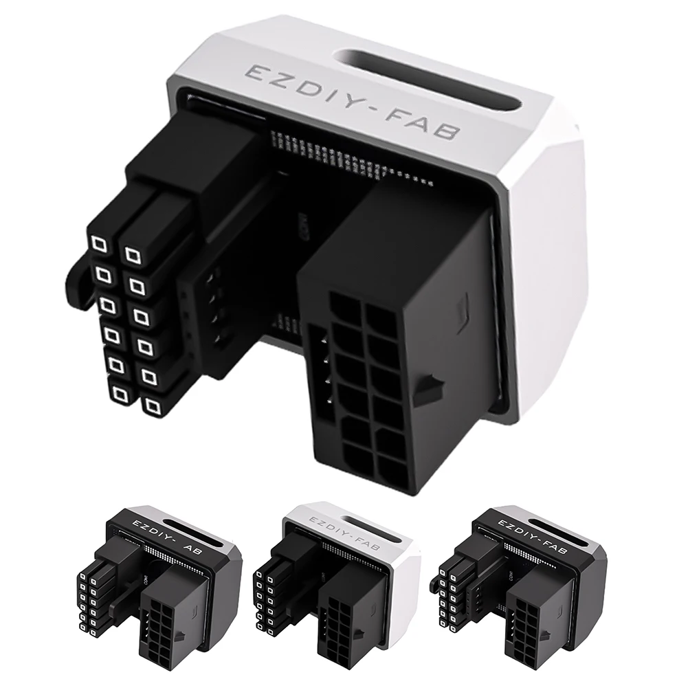 12 VHPWR 180 °   Abgewinkelter Adapter 2/1 Stück 16-poliger GPU-Stromanschluss PCIe 5.0 Netzteil für 12 + 4-poliges RTX 3090Ti 4070Ti 4080 4090