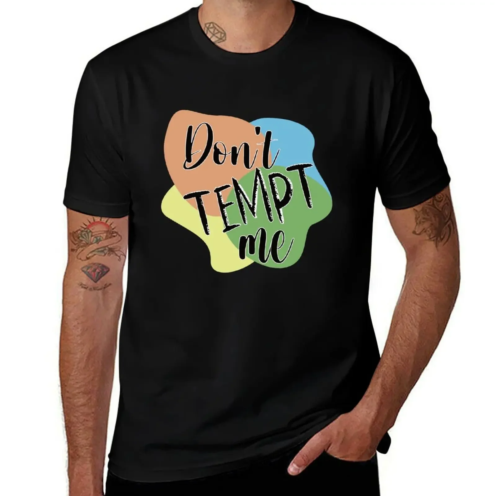 

Don't TEMPT me T-Shirt blue lock heavyweights oversized men t shirt