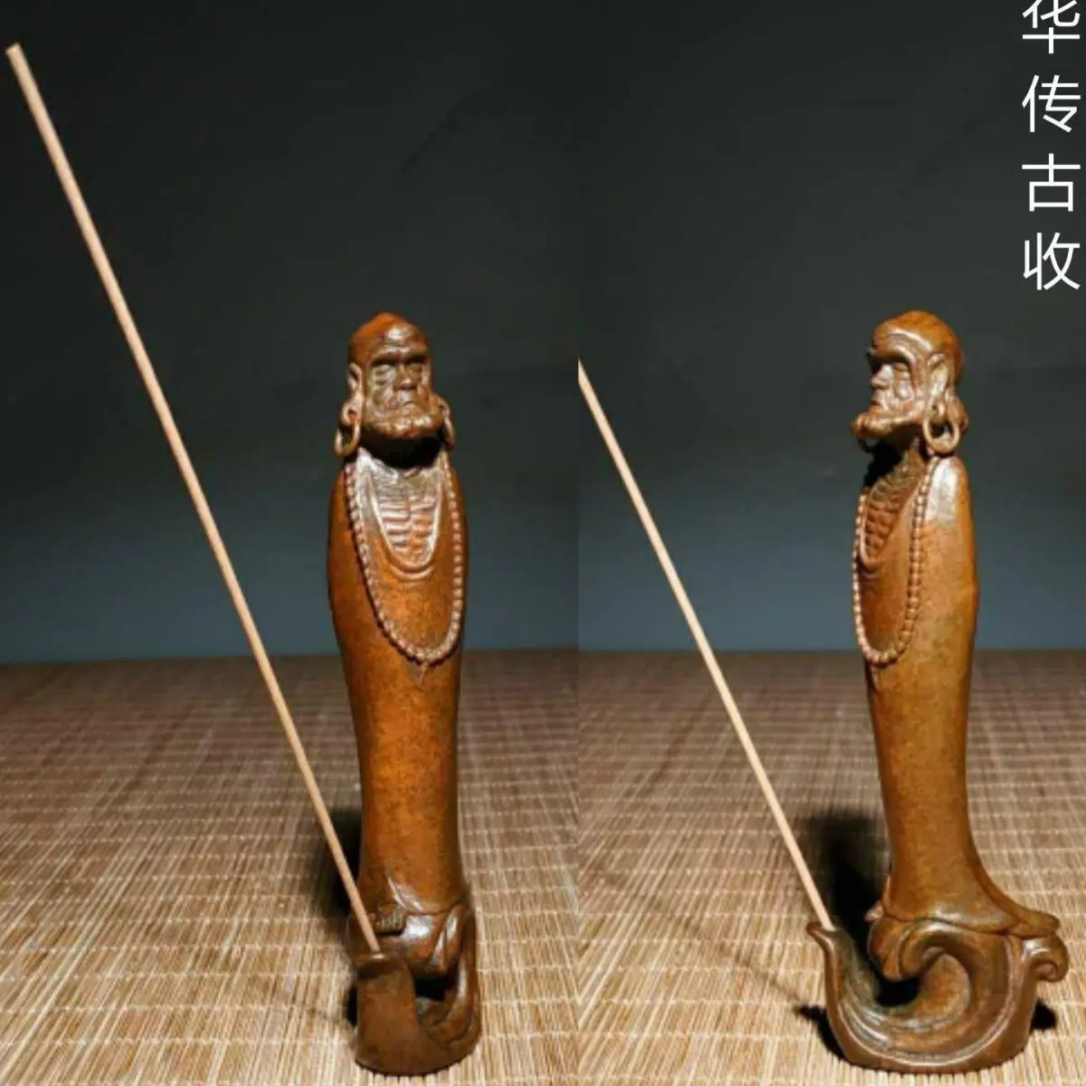 Buddha bodhidharma crossing the river incense burner Sticks Holder Statue for Tea Home Decor Ornaments