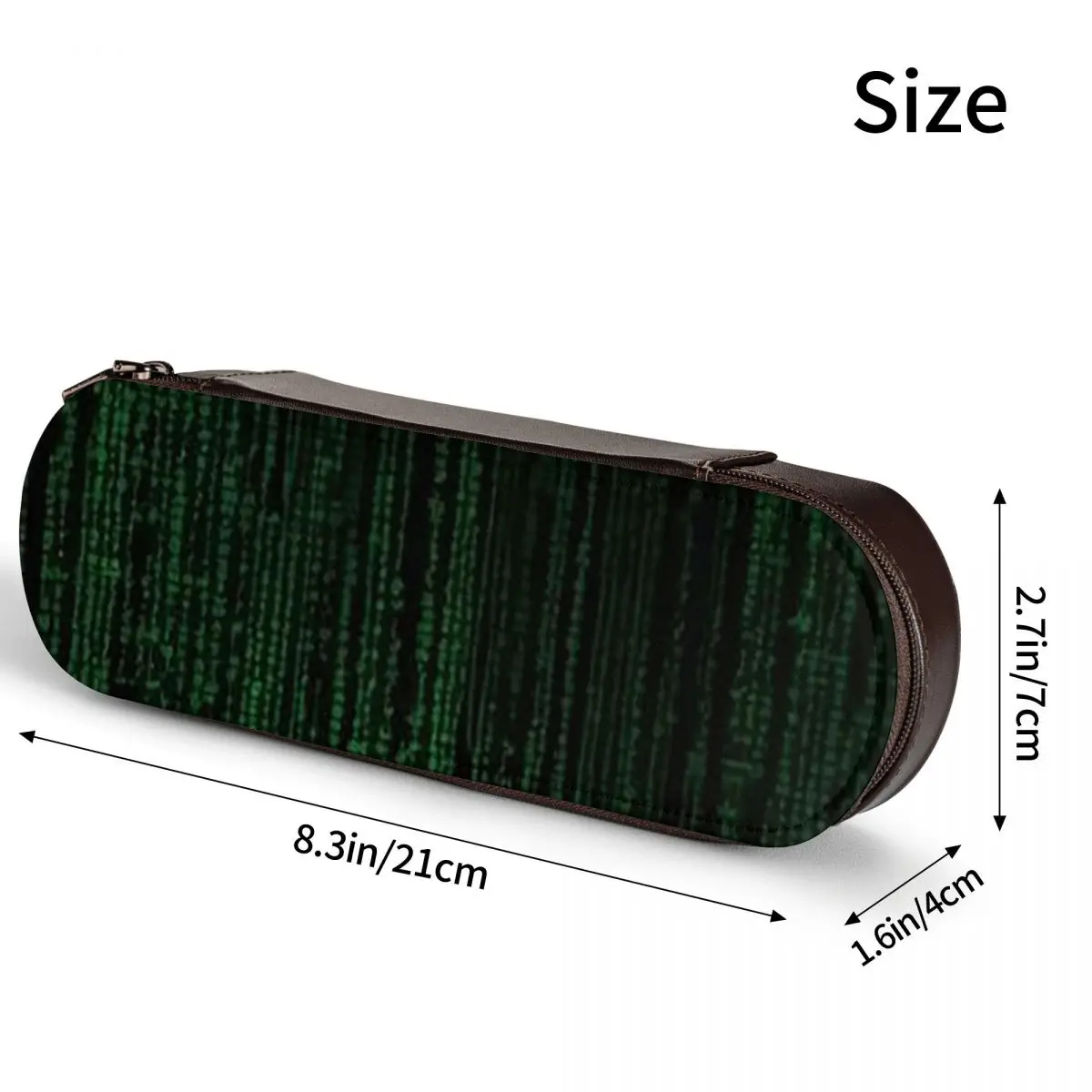 Hacker Code Binary Code Geek Science Computer (1) Leather Pencil Cases Pencil Pouch Storage Stationery Supplies Pen Box