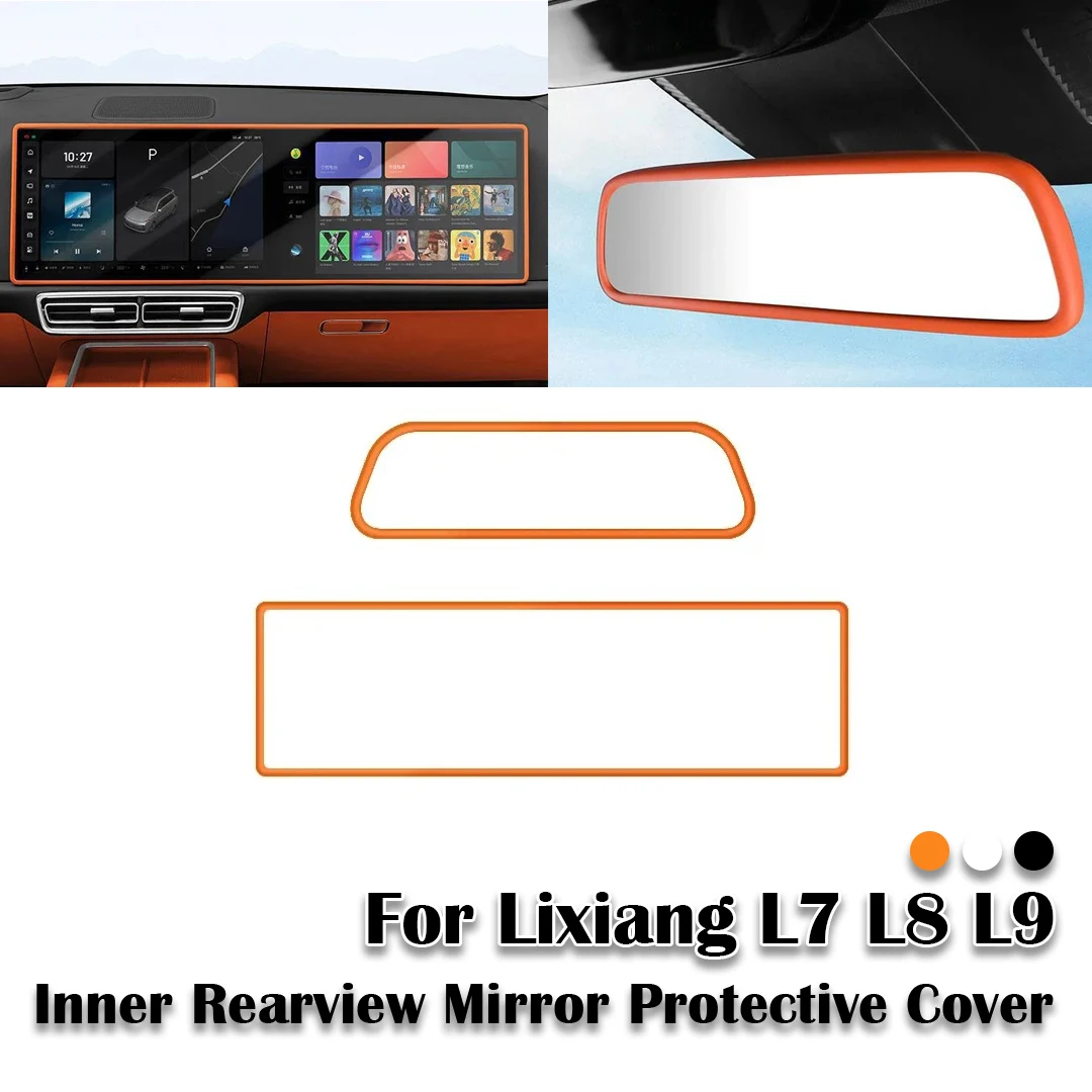 

Screen Frame Protector For Leading LiXiang L7 L8 L9 2022 2023 Silicone Rear View Mirror Rubber Case Center Console Protective