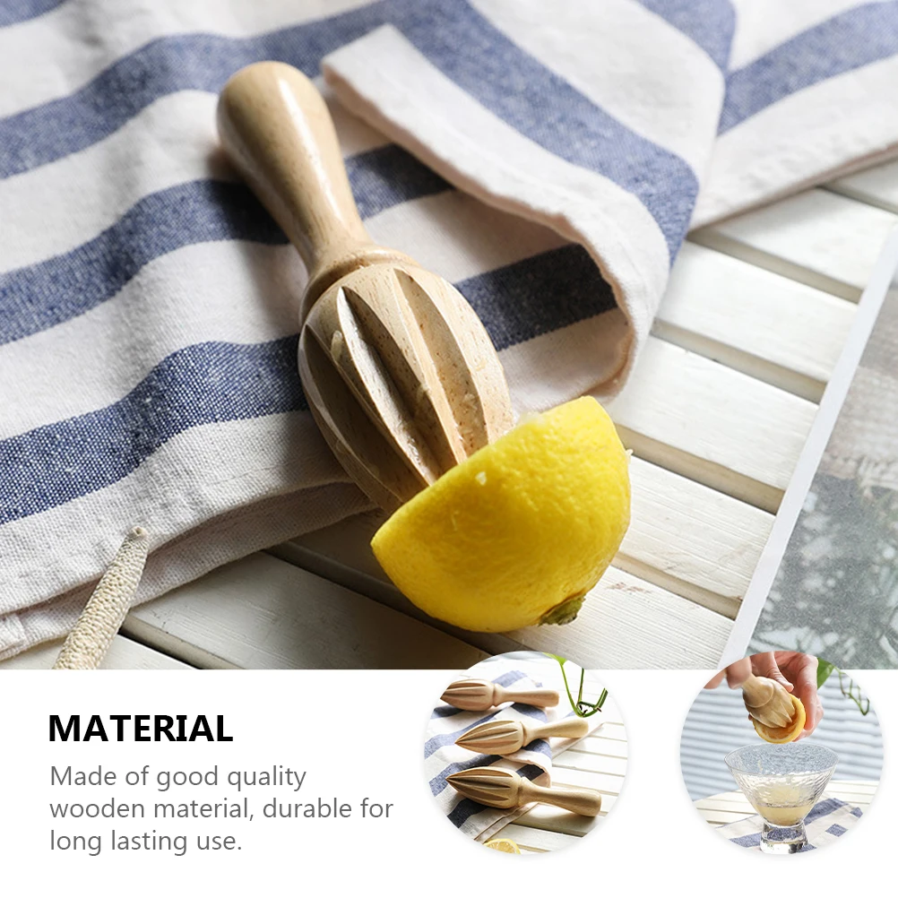 

1pc Manual Wooden Juicer Hand Press Lemon Fruit Orange Reamer Citrus Squeezer for Home Bar Kitchen Fruit Shop Bakery