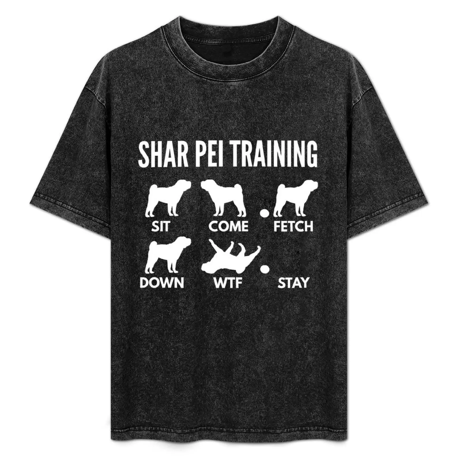 Shar Pei Training Shar Pei Tricks T-Shirt Short sleeve tee boys animal print boys whites Men's t shirts