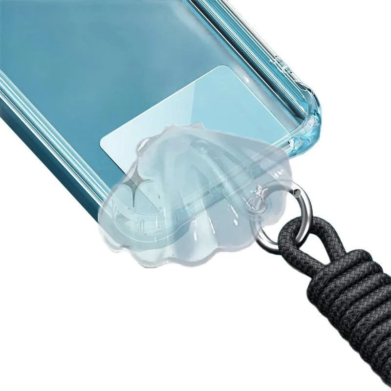 New Universal Transparent Clip Mobile Phone Anti-lost Lanyard Card Gasket 5Pcs 10Pcs for Family and Office Use