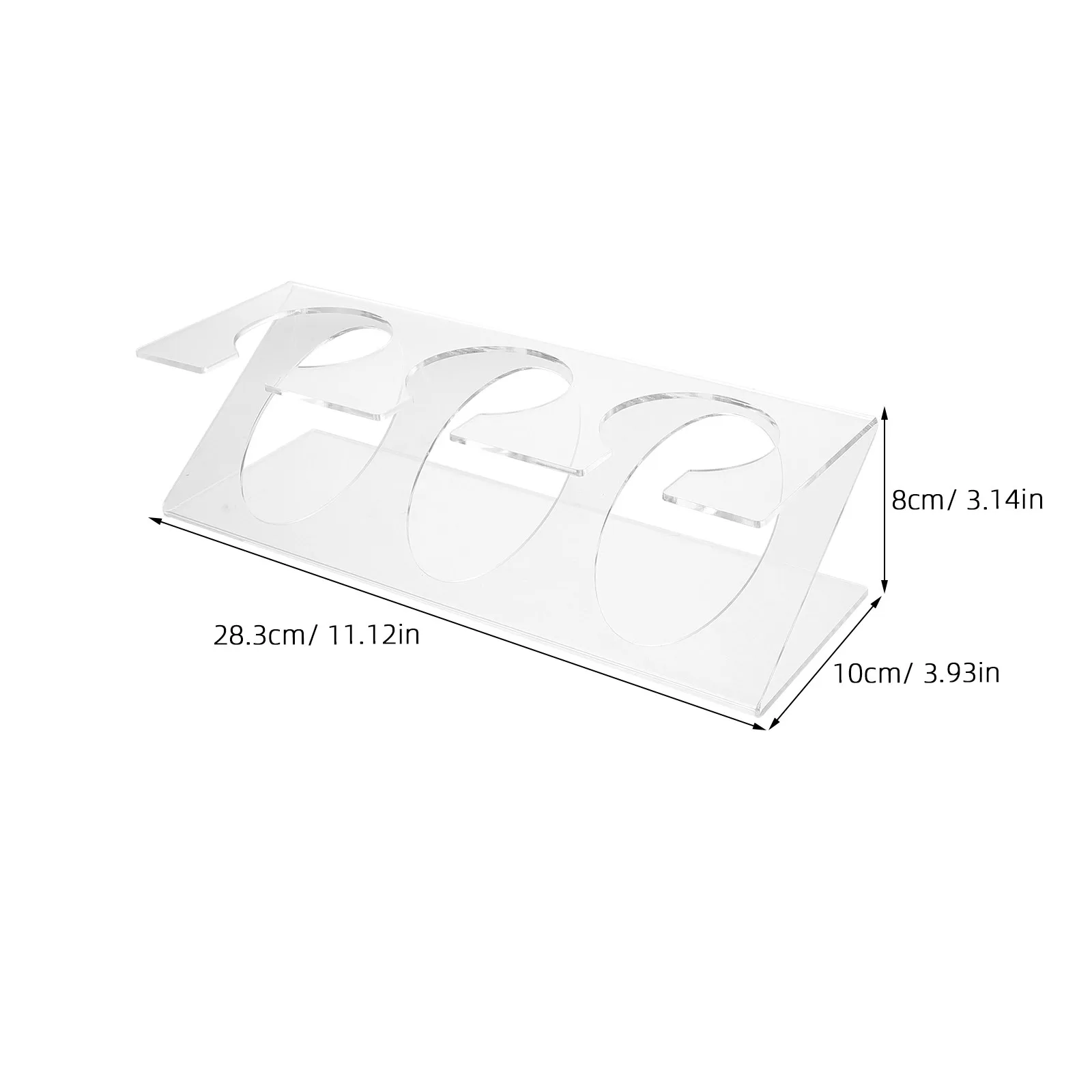 Clear Acrylic Test Tube Rack 3 Slot Coffee Bean Spice Seasoning Storage Organizer Kitchen Vial Holder
