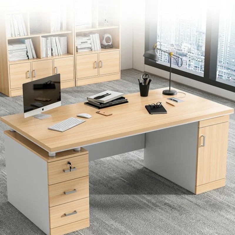 Boss Single Office Desks Staff Workbench Computer Table Office Desks Simplicity Modern Bureaux Meuble Work Furniture QF50OD