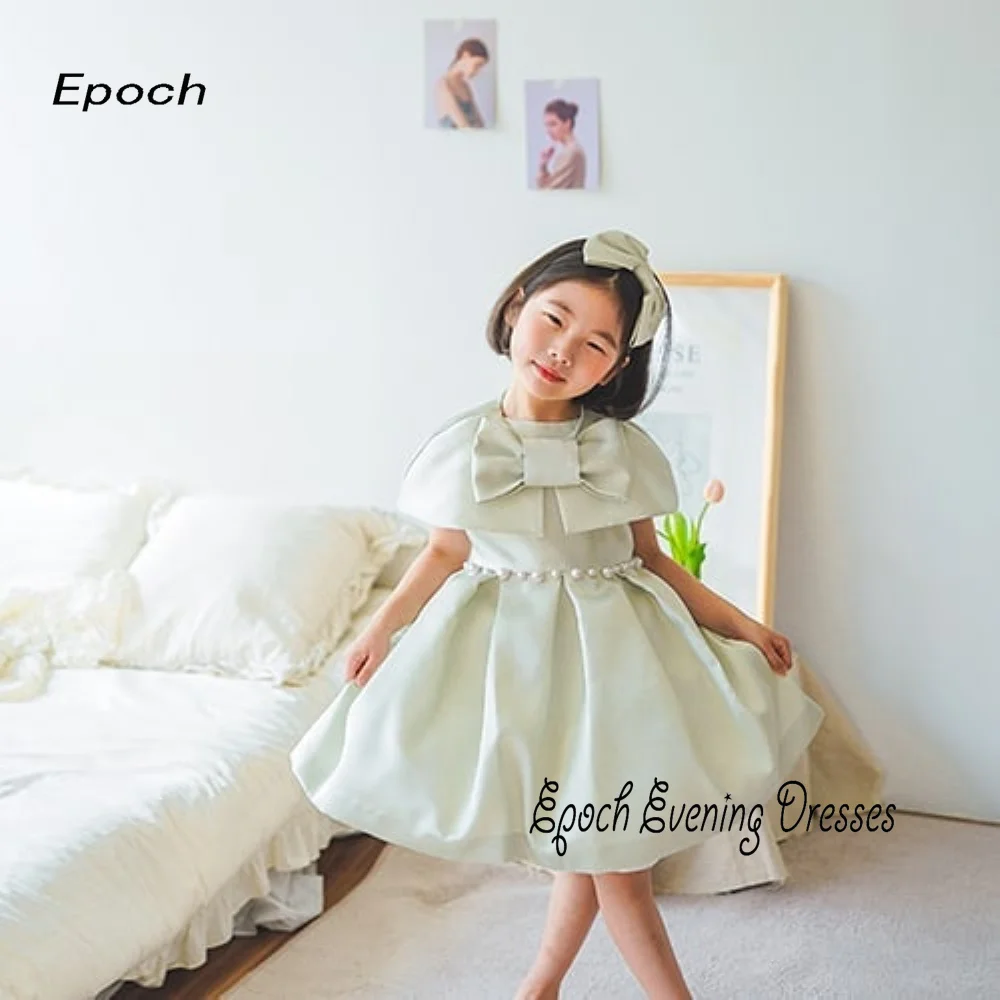 Epoch Children's Evening Dress فساتين مناسبة رسمية O-Neck Elegant Satin Summer Graduation Ceremony For Lovely Kids 2024 New