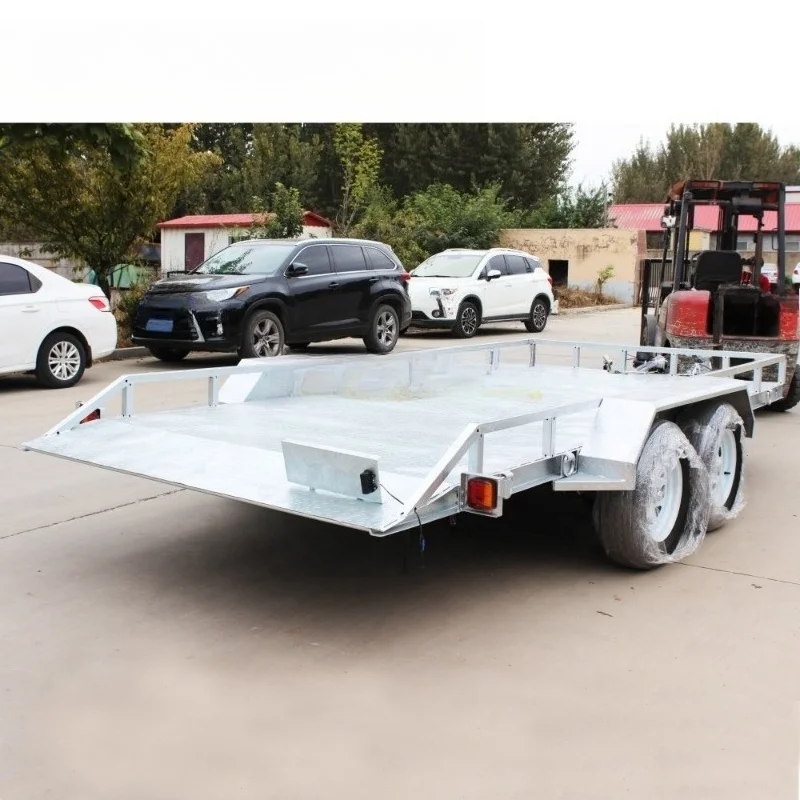 Mini Skid Steer Loader Box Trailer Galvanized Self-Tipping Car Truck with Double Shaft Steel Excavator Gear Core Component