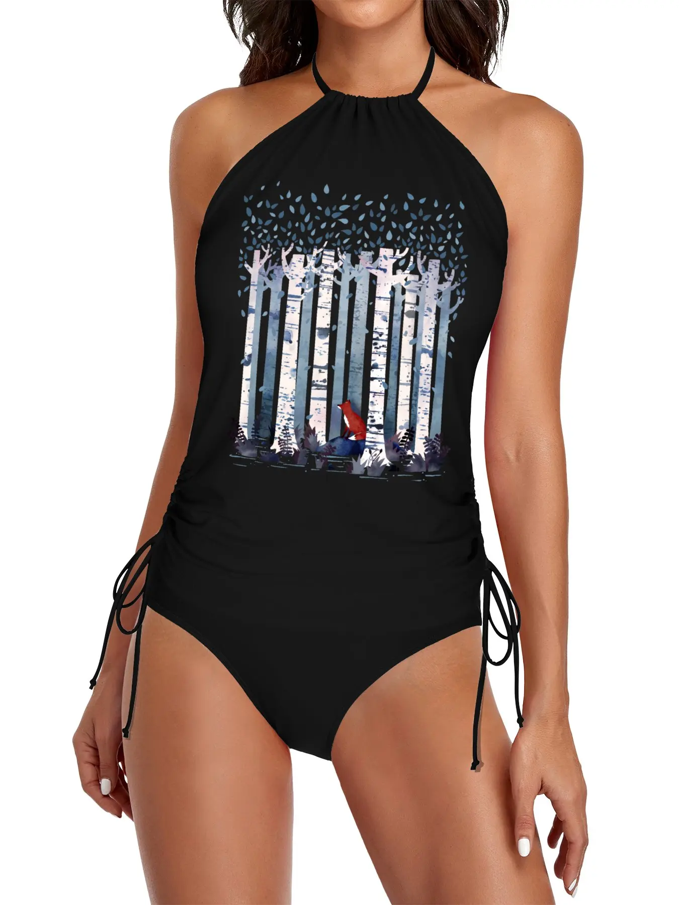 

The Birches (in Blue) Split Swimsuit Set women's swimsuit 2025 new beach dress for women beach dresses woman
