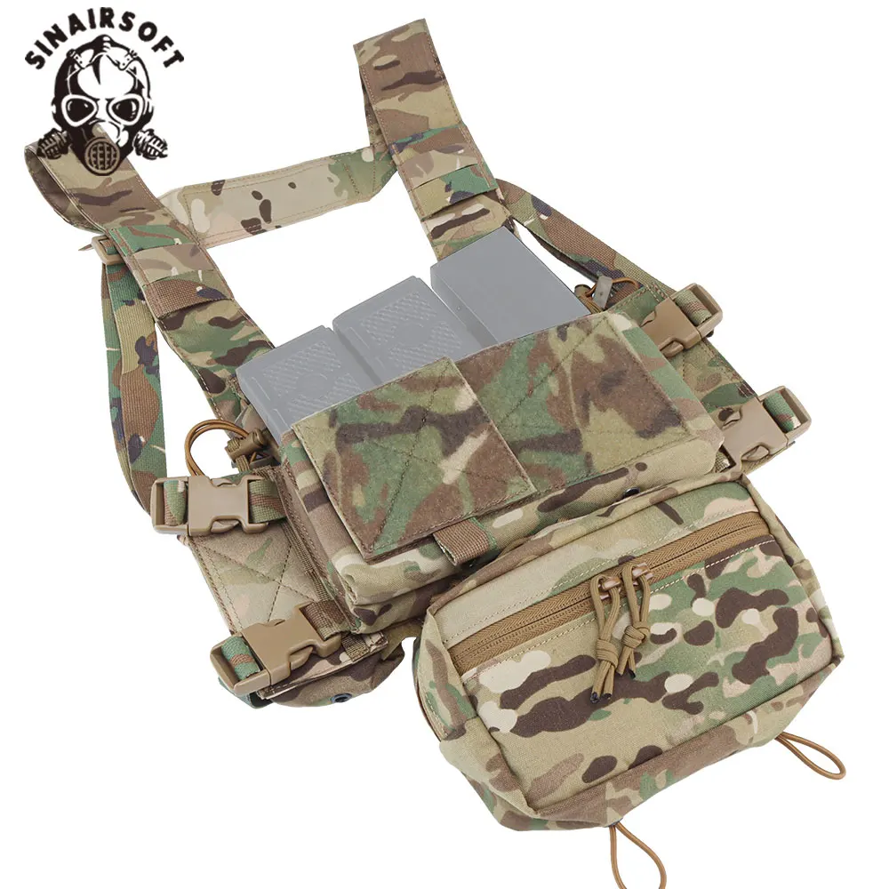 Imagem -03 - Equipamento de Peito Caça Colete Configuração Micro Chassi Luta Meia Aleta Rifle mm Revista Inserir Rádio Bolsa Bolsa Ykk Zíper 500d Náilon Mk4