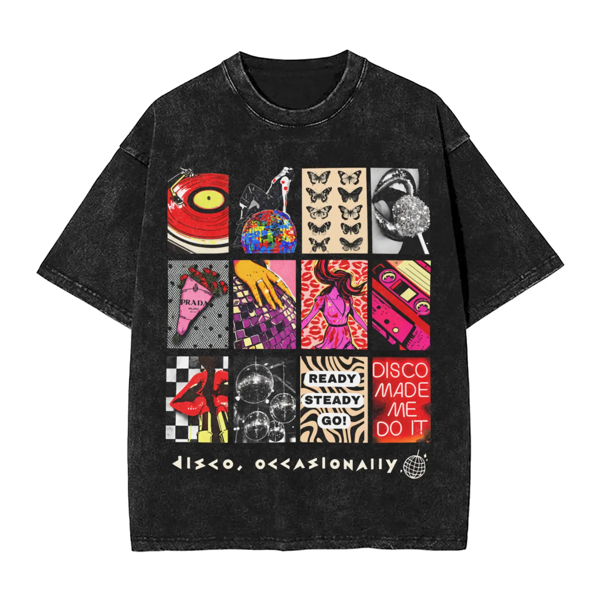 Kiss All The Time Disco T Shirt  Hip Hop T Shirts Short Sleeve Street Style Tops Summer Cotton O Neck Oversized Top Tees