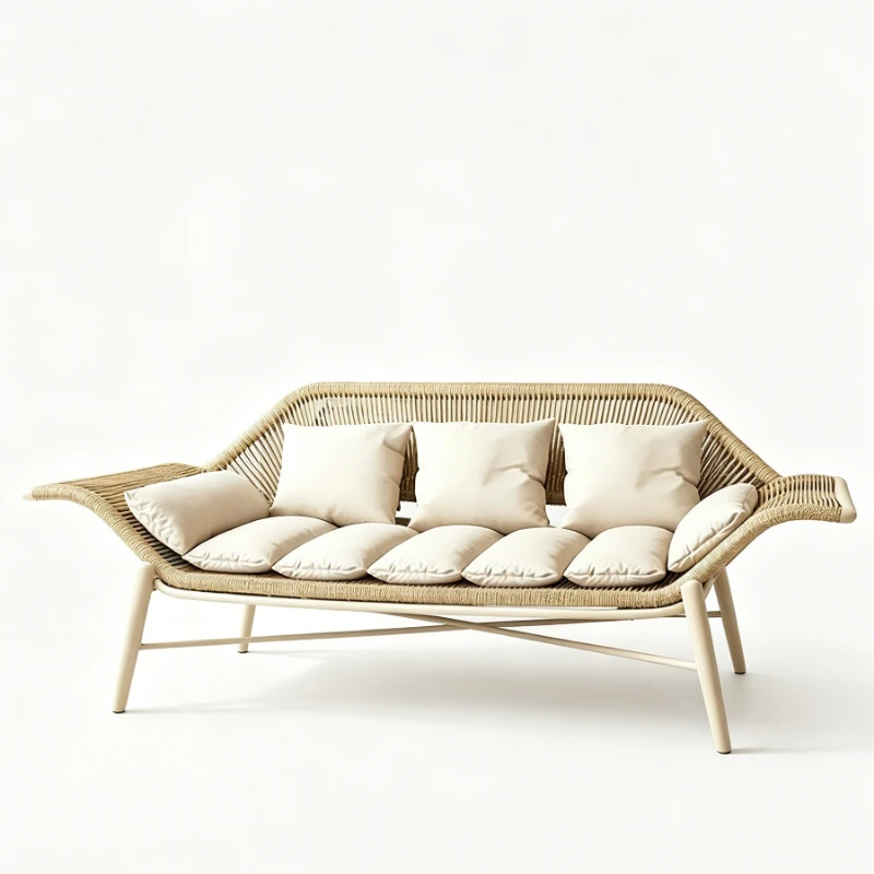 Balcony chaise longue, simple casual sofa chair, outdoor double, outdoor garden