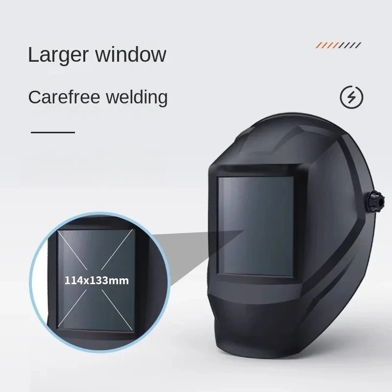 Argon Arc Welding Special Welding Helmet Head-Mounted Welding Protective Mask Black Glass Large Window