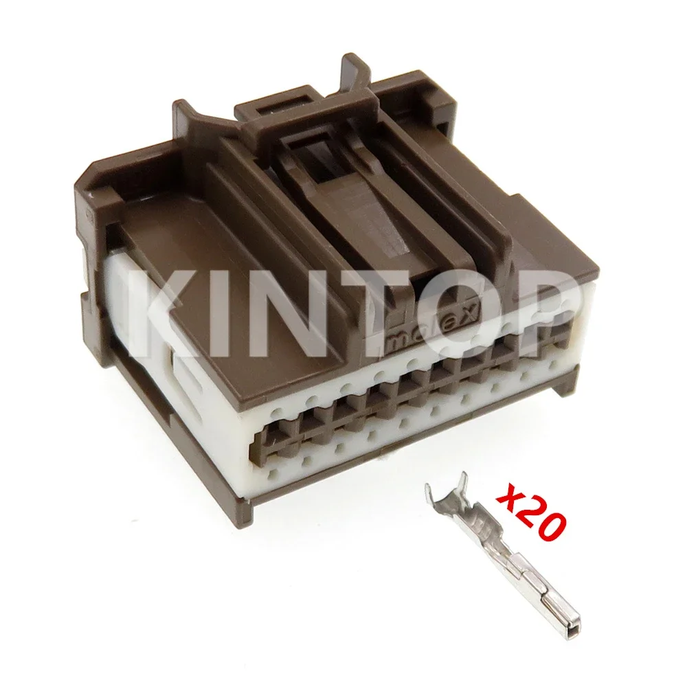 

1 Set 20 Pins 34729-0202 AC Assembly Multimedia Power Amplifier CD Player Socket For Buick Auto Instrument Electric Plug