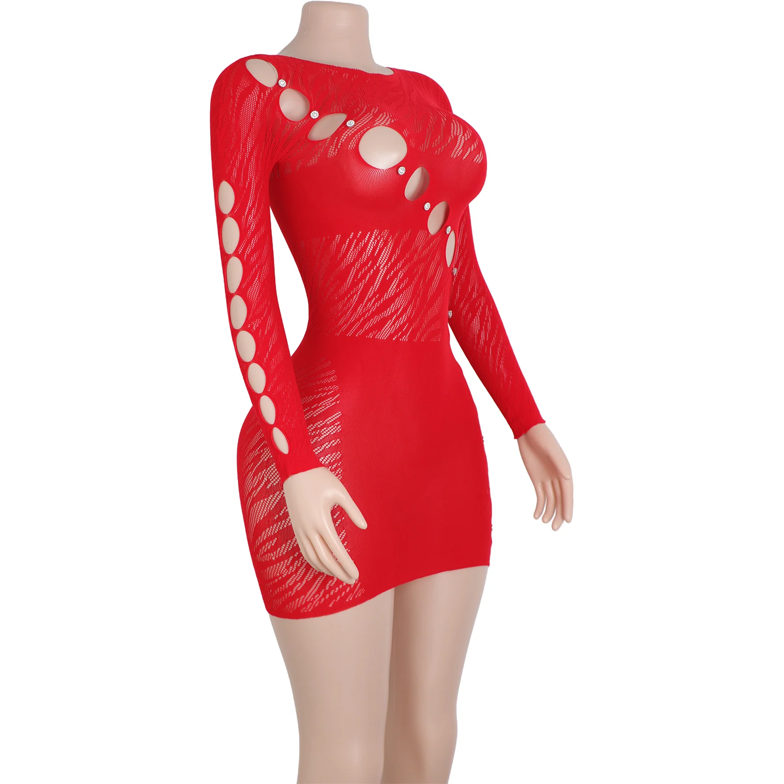 Sexy Fishnet Bodysuit Set Wholesale Elegant Cutout Design Exotic Dancewear Adult Nightclub Apparel Lingerie view 6