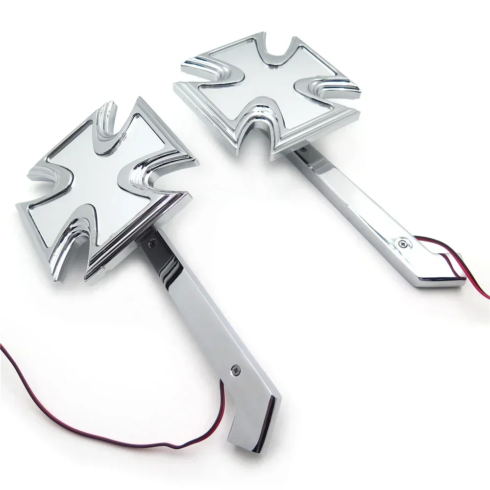 

Rearview LED Turn Signal Maltese Cross Motorcycle Mirrors For Suzuki GSXR 600/750 1992-2007 Honda CBR 600RR 03-07 Yamaha R6/R1